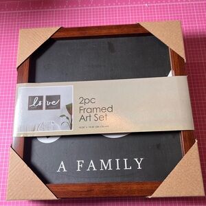 2pc  Framed Art Set - Brown Frame